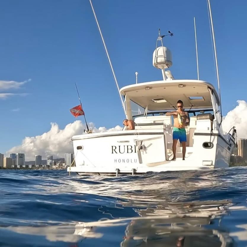 RUBI boat on the water